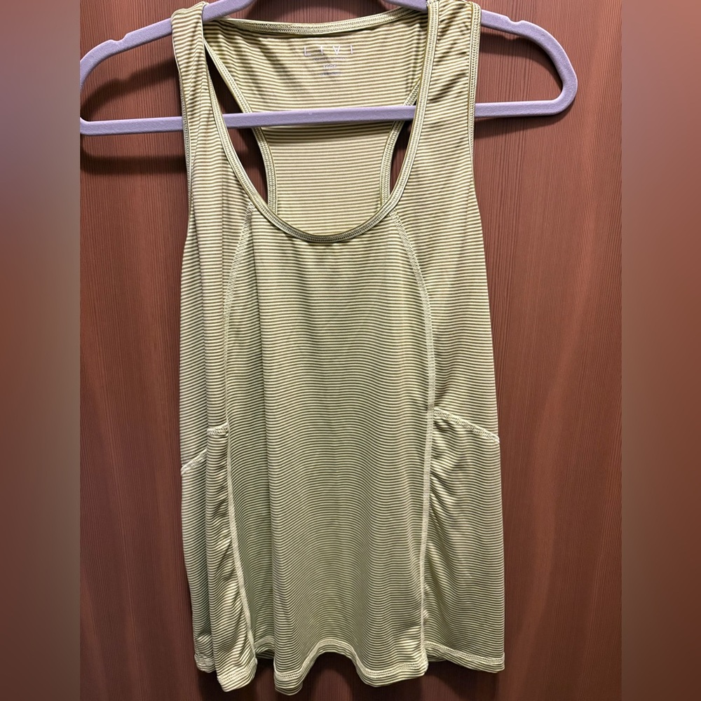 Lane Bryant Livi Lime Striped Top